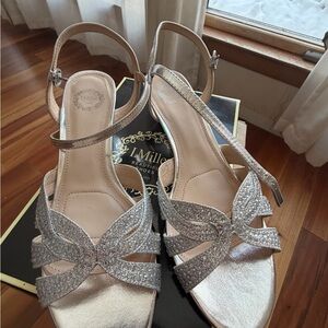 J Renee Glittering Silver Women's Sandals